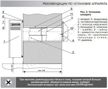 Рекомендации по установке газового конвектора